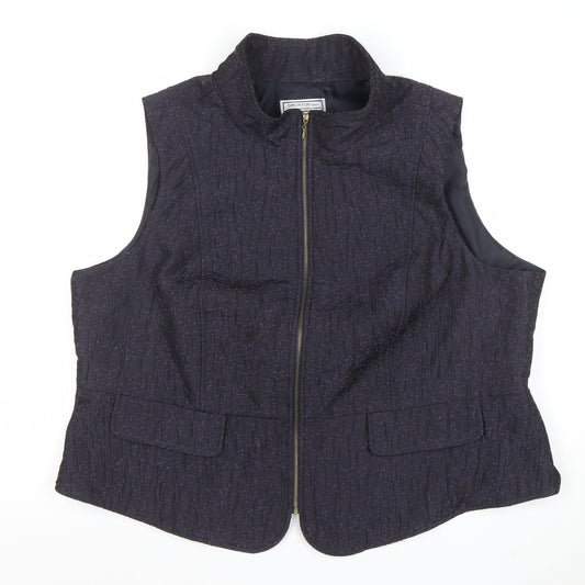 Simonton Says Women Black 2XL Lined Zip Waistcoat