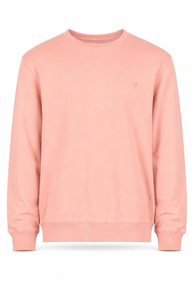Farah Men's Pink Organic Cotton Crew Neck Sweatshirt Size L