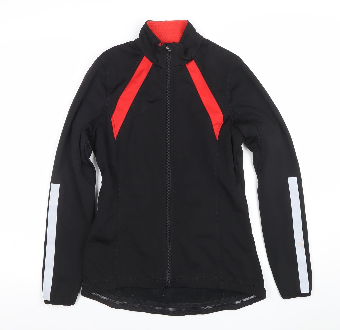 Crane Women's Black Softshell Reflective Sports Jacket Size 10