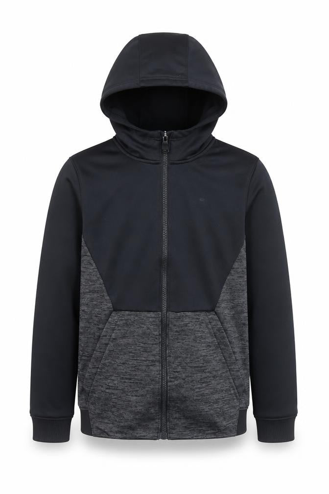 Under Armour Boys Black Full Zip Hoodie YL Loose Fit ColdGear