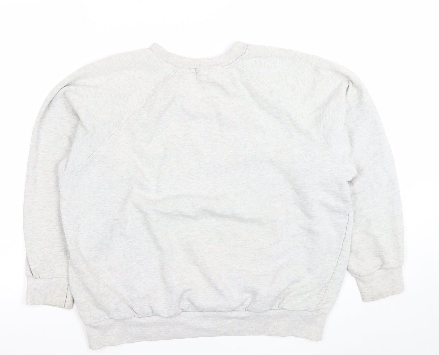 Topman Men's Grey L College Graphic Crew Neck Sweatshirt