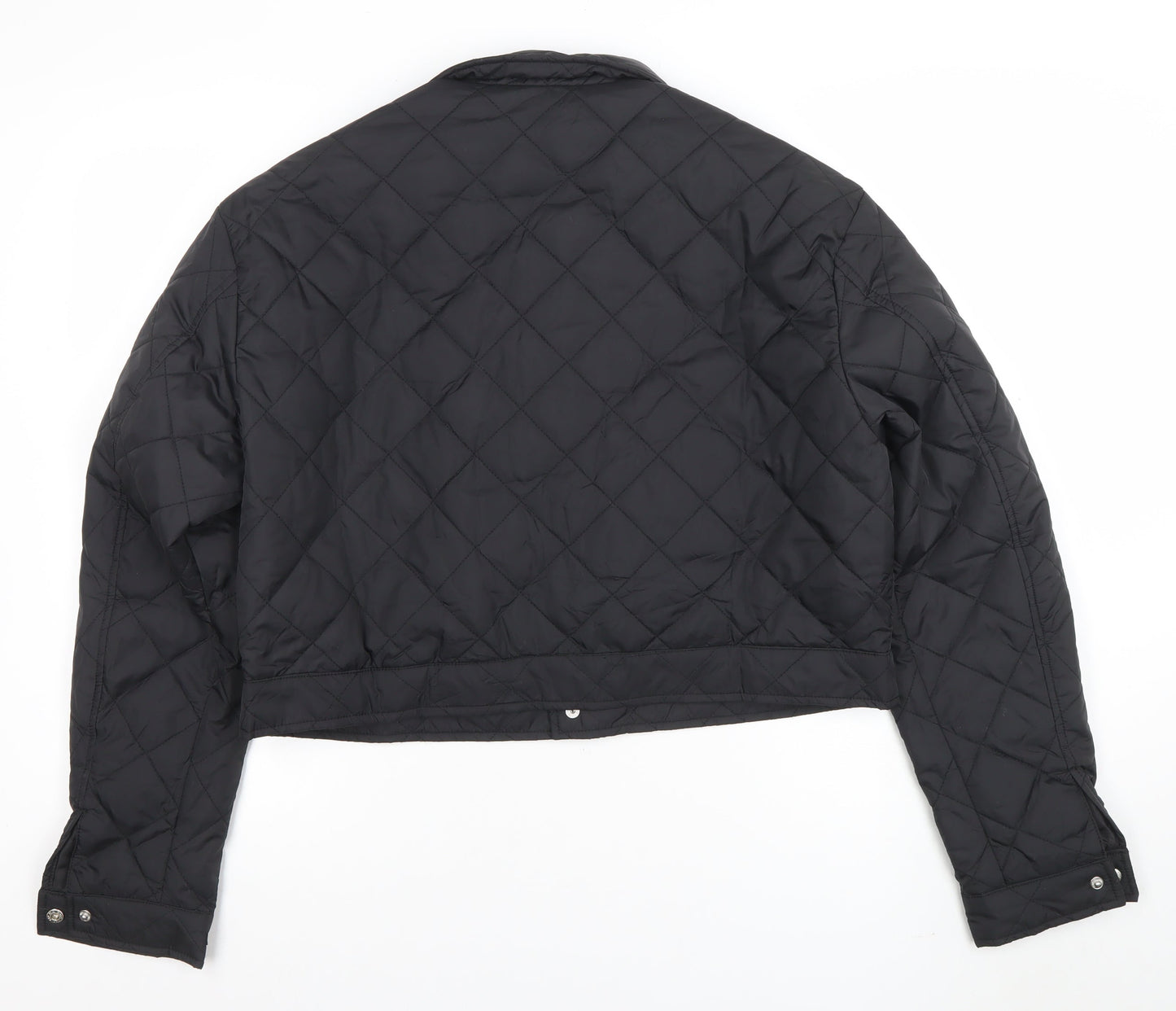 Fever City Women's Black Quilted Cropped Jacket Size M