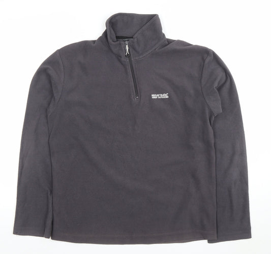 Regatta Men’s Grey Fleece 1/4 Zip Pullover Sweatshirt Size S