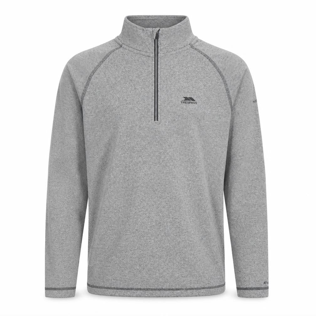 Trespass Men's Grey 1/2 Zip High Neck Lightweight Sweatshirt Size S