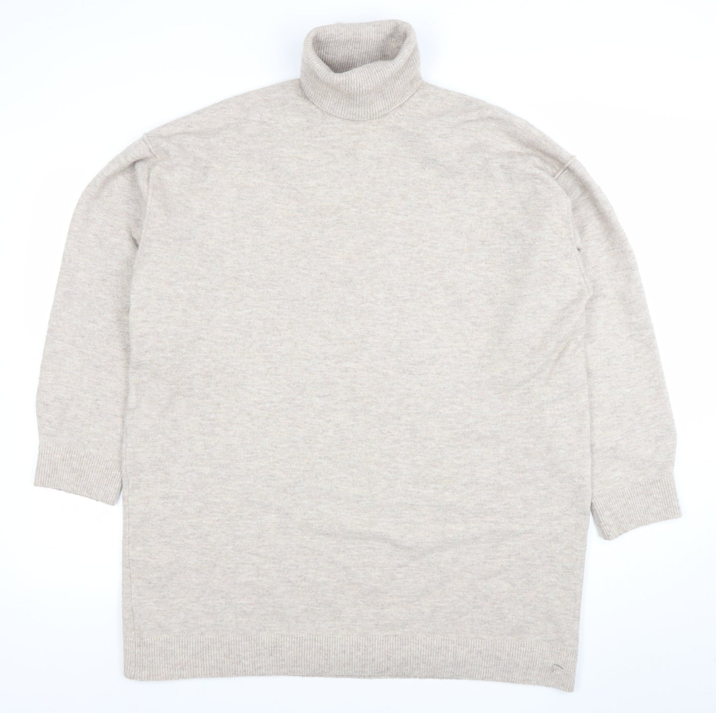 Weekday Women’s Beige Roll Neck Wool Blend Jumper Size S