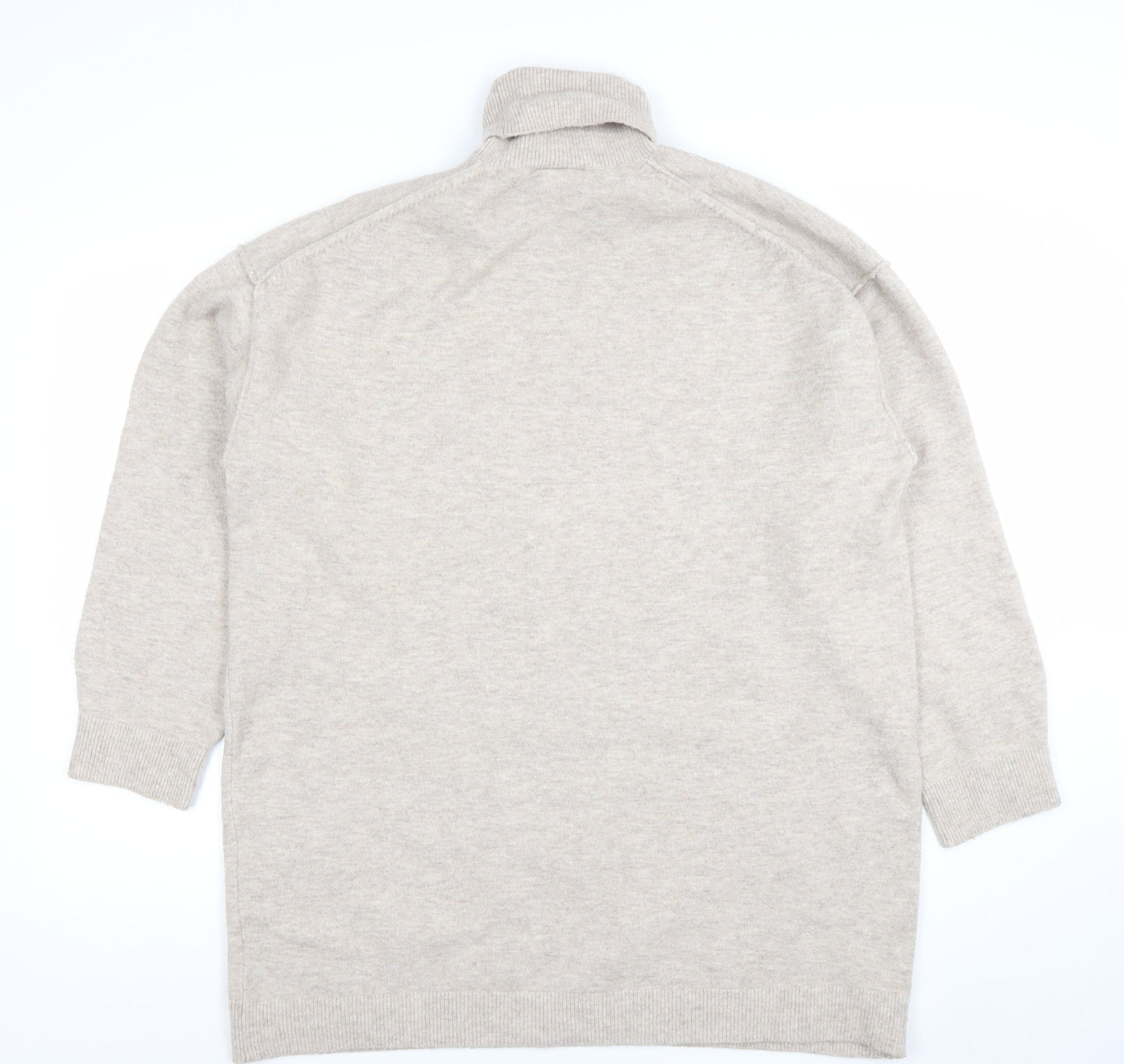 Weekday Women’s Beige Roll Neck Wool Blend Jumper Size S