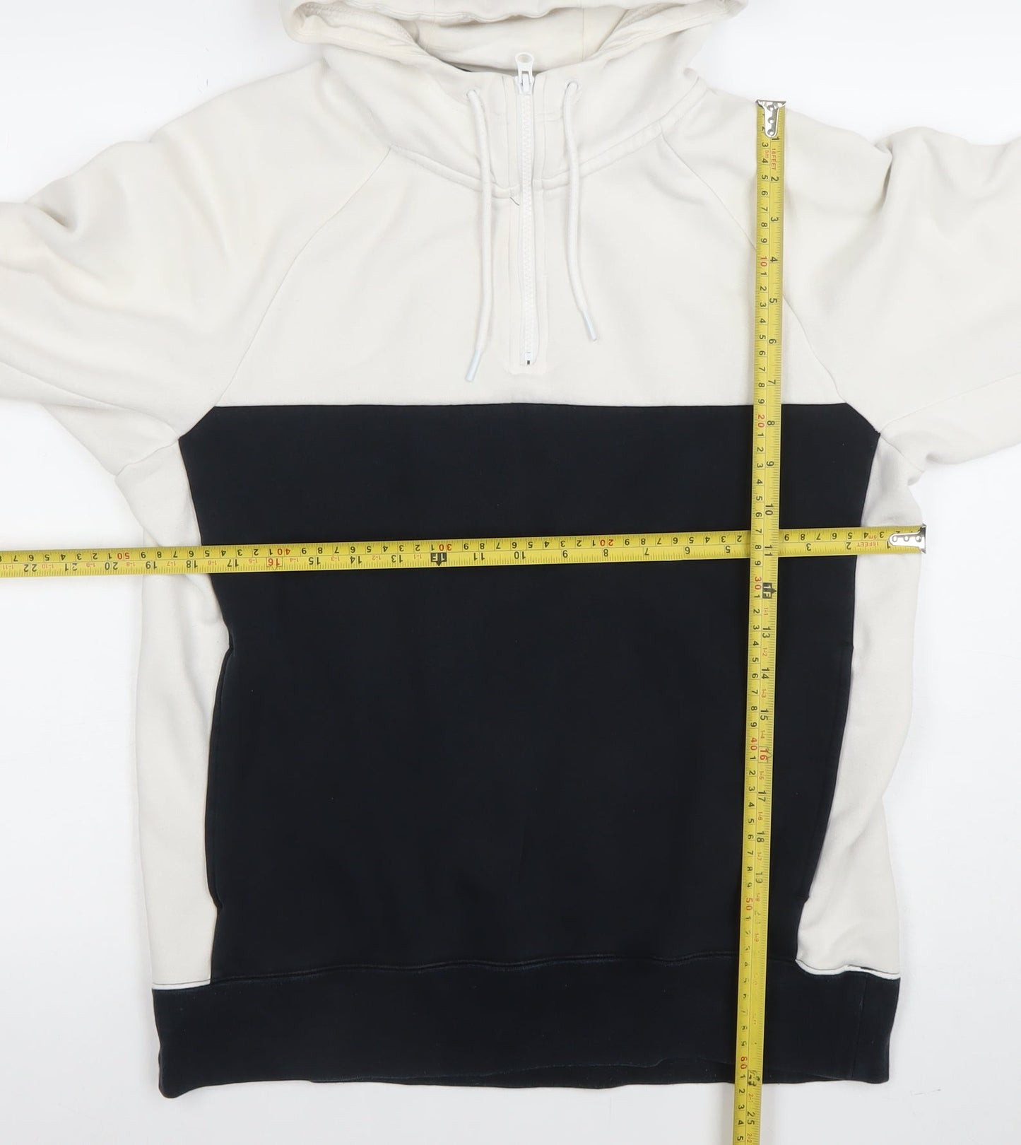 Nike SB Men's White Small Half Zip Hooded Fleece Hoodie