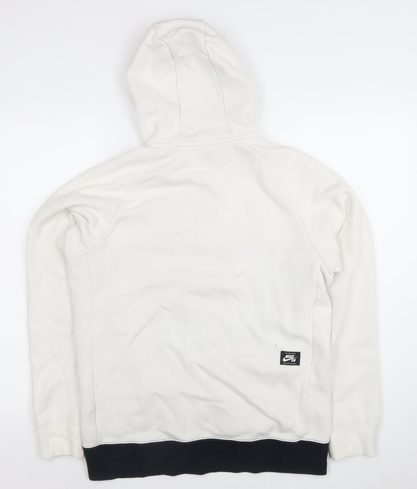 Nike SB Men's White Small Half Zip Hooded Fleece Hoodie
