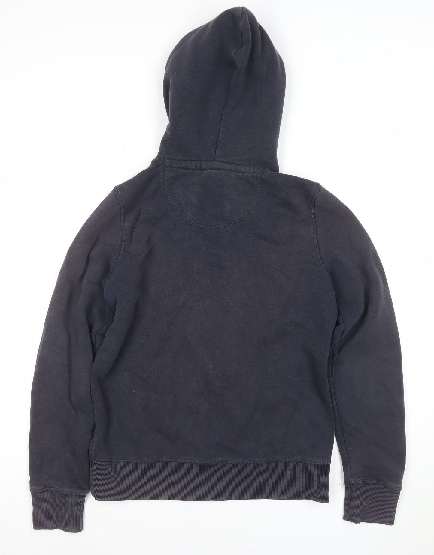 Jack Wills Women's Navy Full Zip Hoodie UK 10 Fleece Cotton Sweatshirt