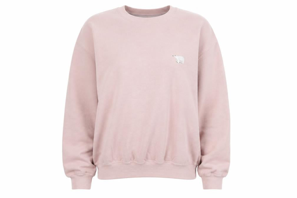 Topshop Women’s Pink Cotton Pullover Sweatshirt S