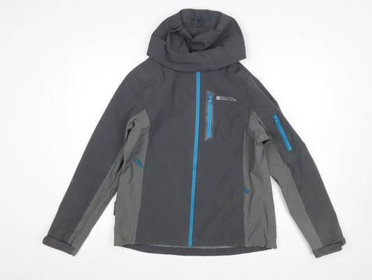 Mountain Warehouse Womens Grey Waterproof Hooded Rain Jacket UK 12
