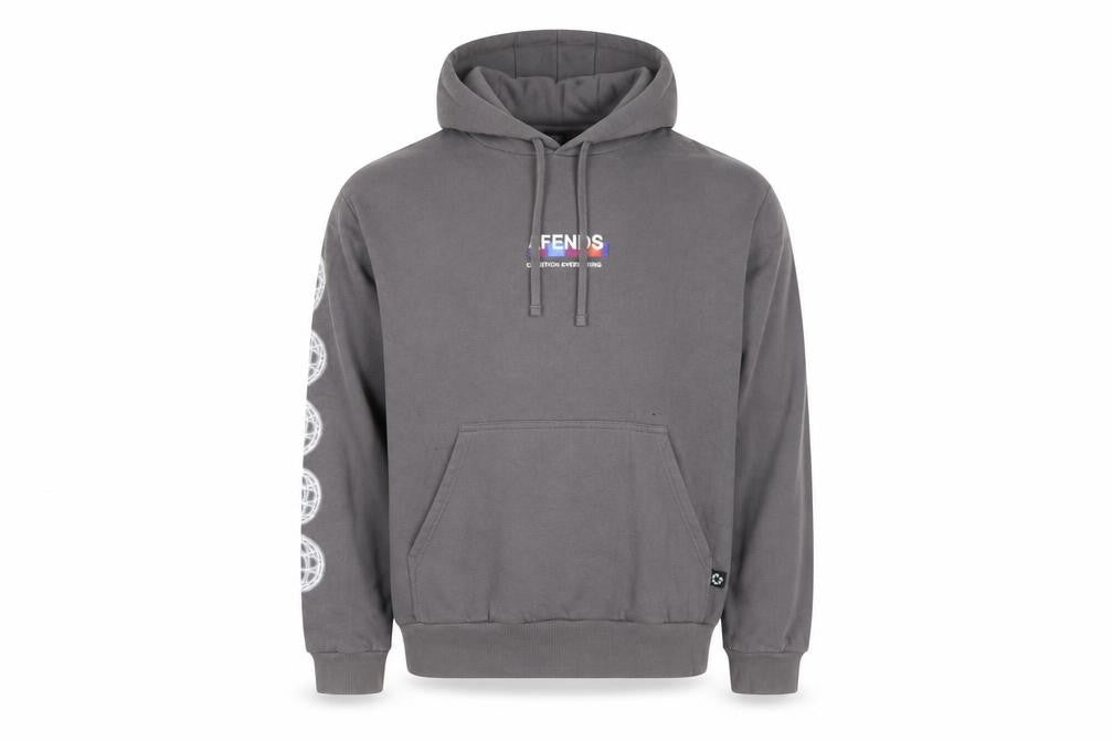 Afends Men’s Grey Pullover Hoodie XS Regular Fit Graphic Print
