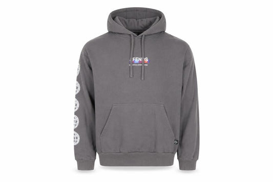 Afends Men’s Grey Pullover Hoodie XS Regular Fit Graphic Print