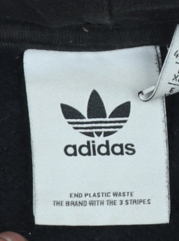 Adidas Womens Black XL Pullover Hoodie Cotton Blend Casual