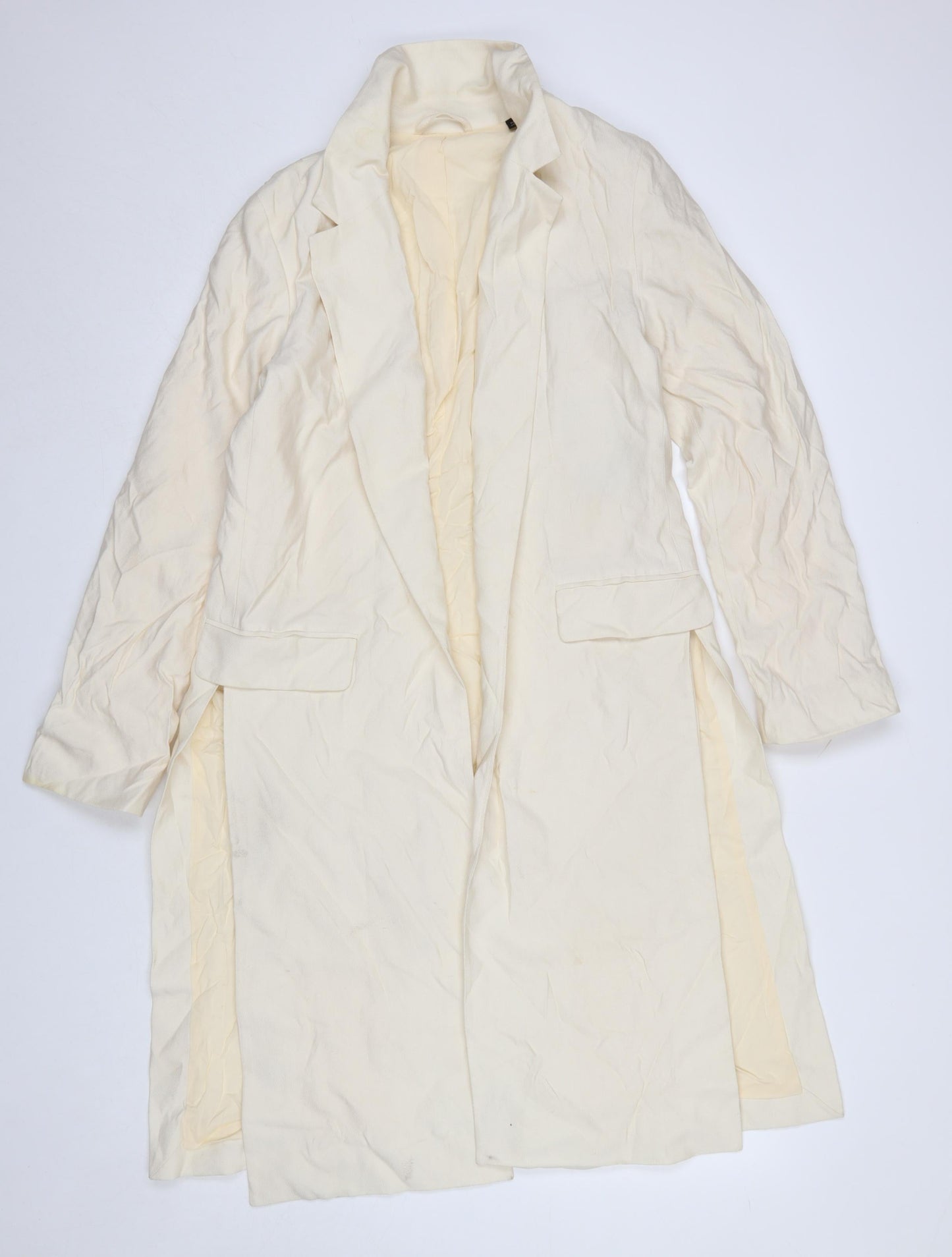 AllSaints Women's Ivory Longline Duster Blazer Jacket UK 8