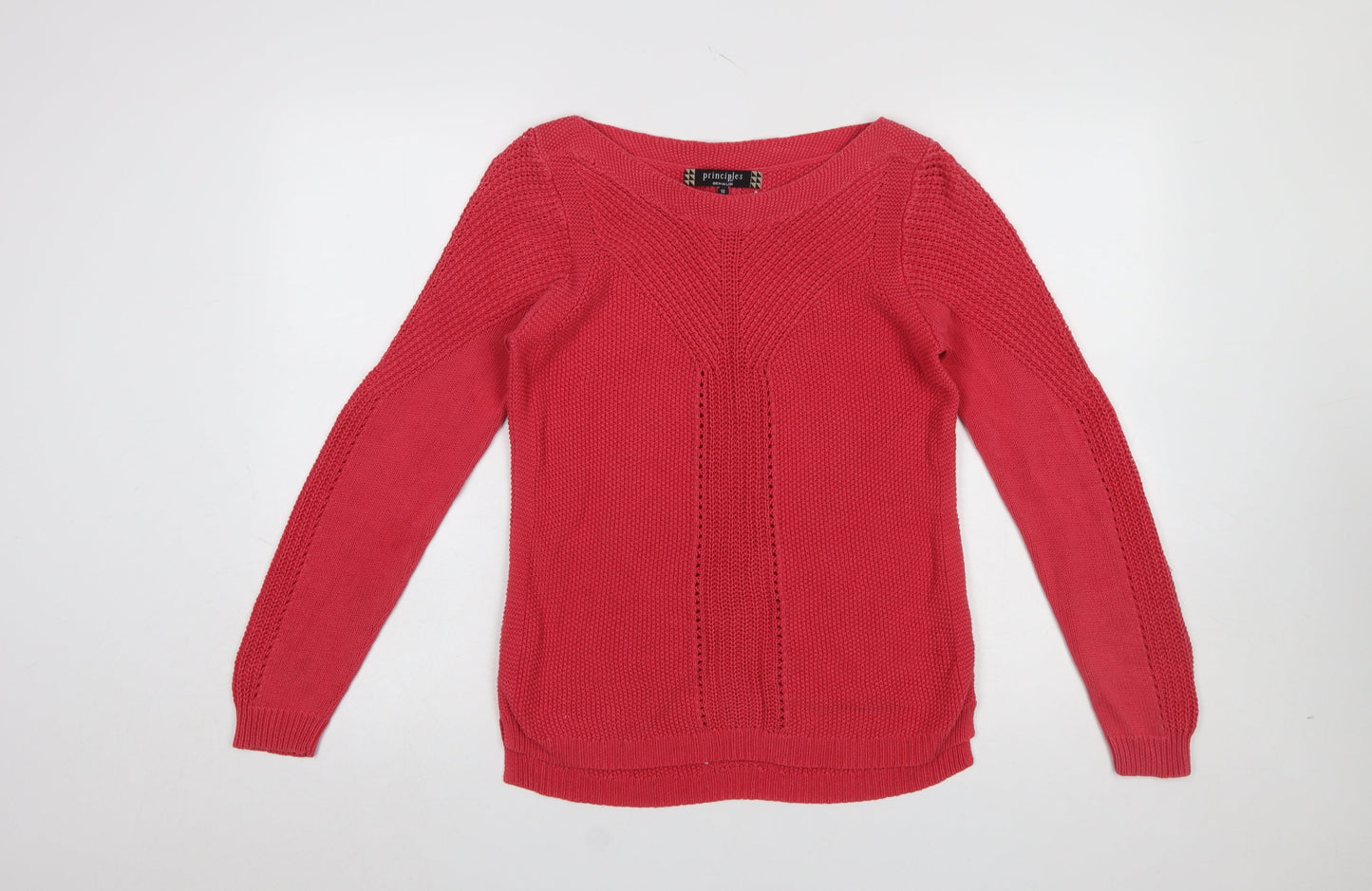 Principles by Ben de Lisi Women's Pink Size 12 Knit Boat Neck Jumper