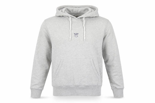 Edmond Studios Mens Grey Medium Pullover Hoodie Embroidered No Bad Days