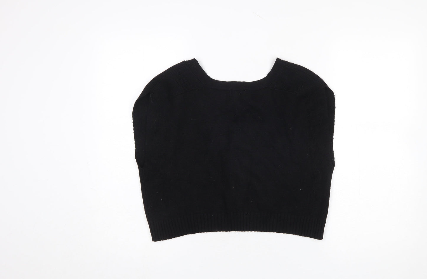 River Island Women's Black V-Neck Sleeveless Knit Vest Jumper Size 10