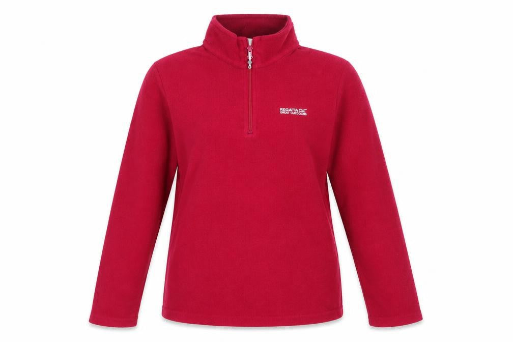 Regatta Women Red 1/2 Zip Fleece Sweatshirt UK 10