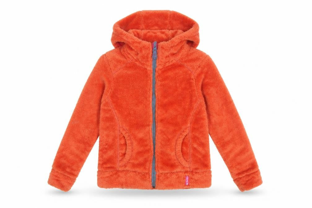 Quechua Girls Orange Fleece Hooded Full Zip Jacket 6 Years