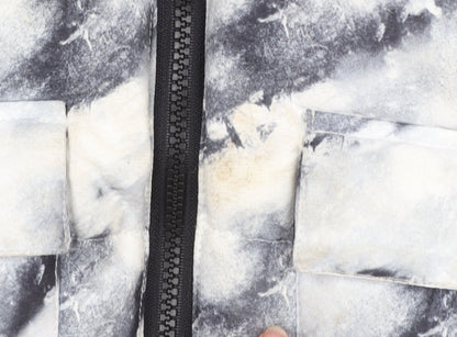 Additional view of River Island boys’ black & white tie dye puffer jacket 7-8 years winter coat