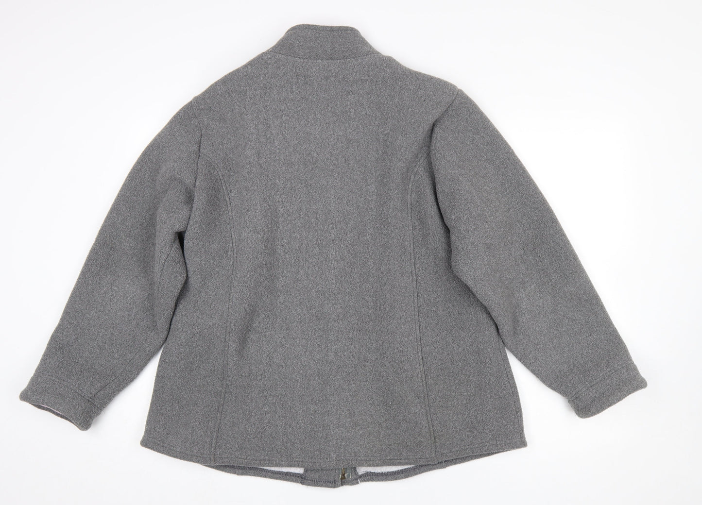 Marks and Spencer Women’s Grey Button Fleece Jacket UK 18