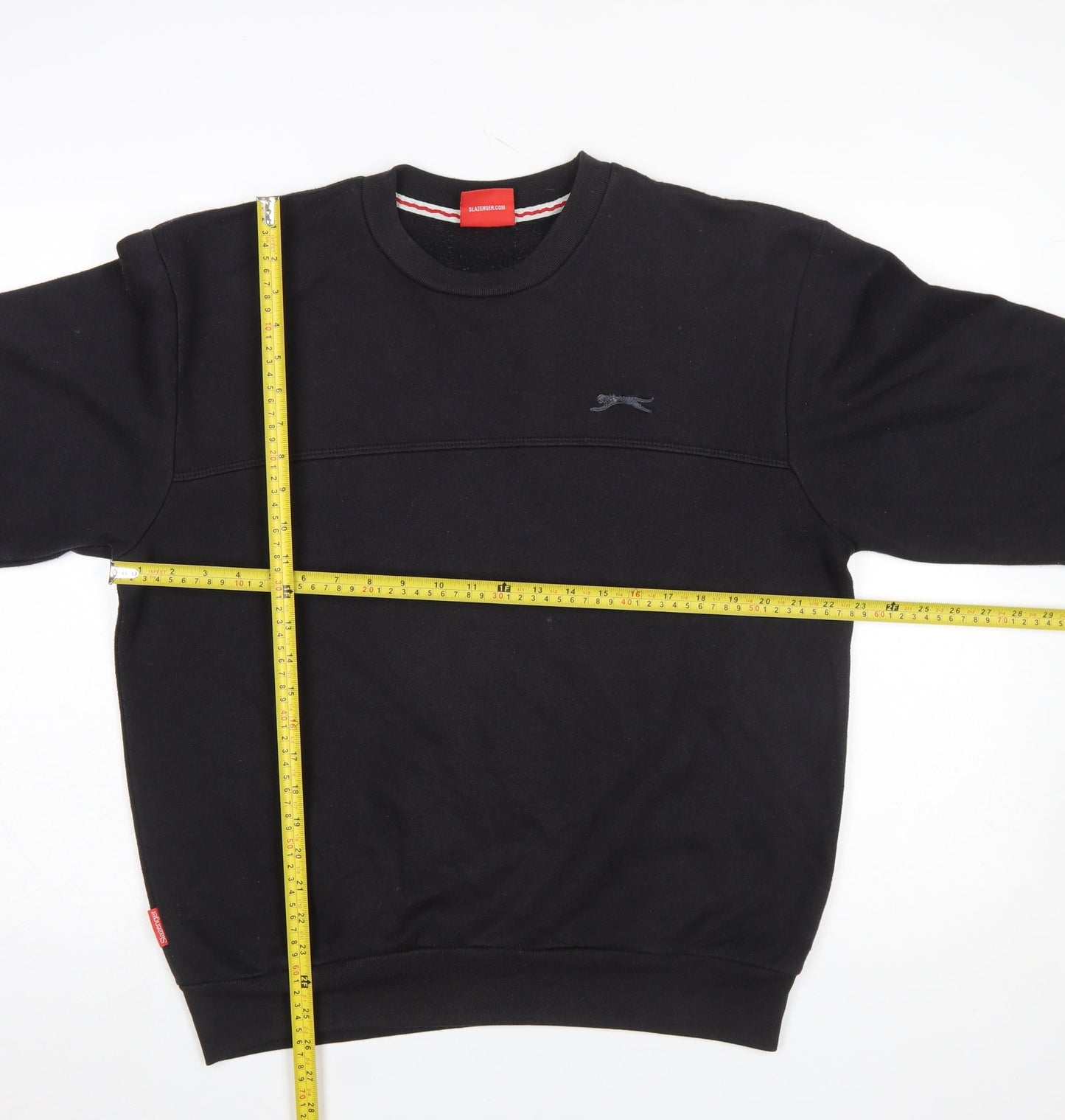 Slazenger Men's Black Crew Neck Pullover Sweatshirt M