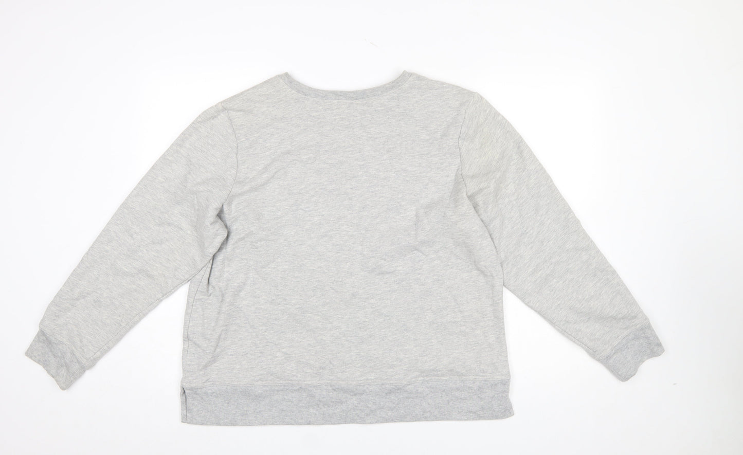GAP Womens Grey Logo Pullover Sweatshirt Size XL Cotton Blend