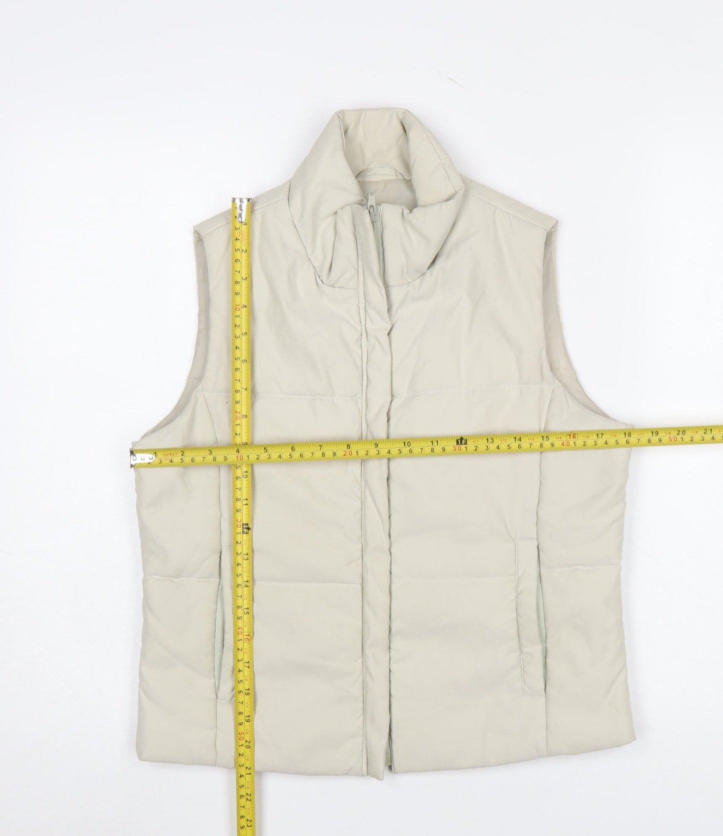 Moto Jeanswear Women's Beige Puffer Gilet Waistcoat Size 10