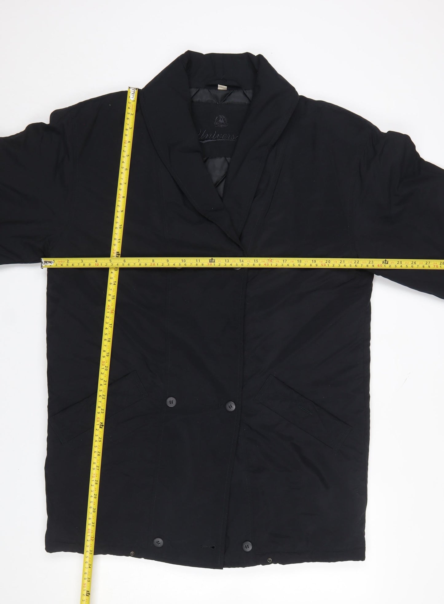 BHS Women's Black Polyester Long Overcoat Size 10