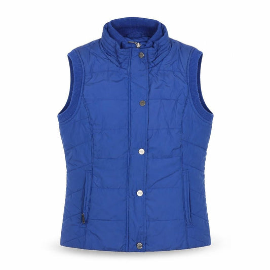 Marks & Spencer Per Una Blue Quilted Womens Waistcoat Medium