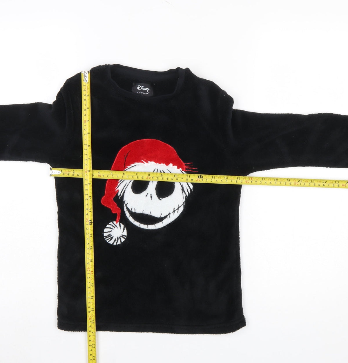 Disney Girls Black Jack Skellington Fleece Pyjama Top 9-10 Years