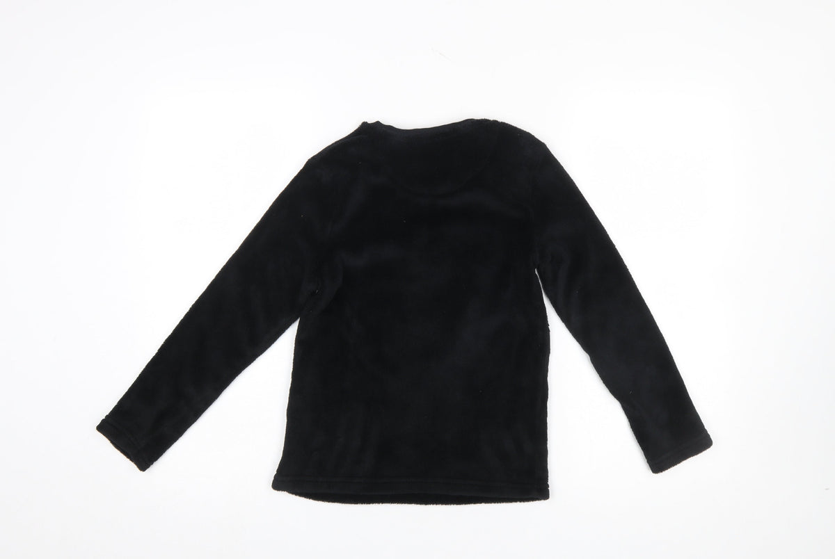 Disney Girls Black Jack Skellington Fleece Pyjama Top 9-10 Years