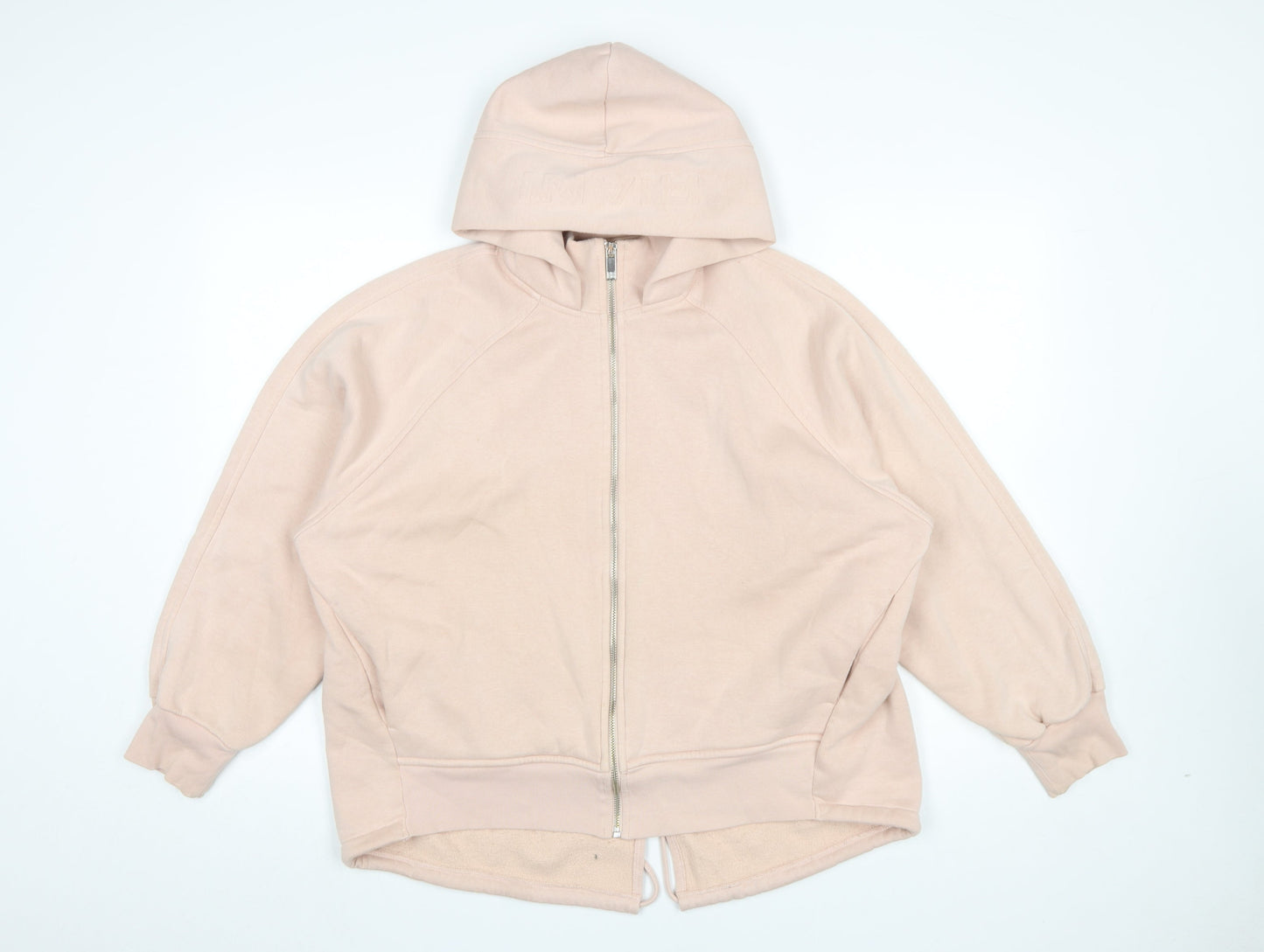 Riani Women Beige Full Zip Hoodie Size 12 Cotton Blend