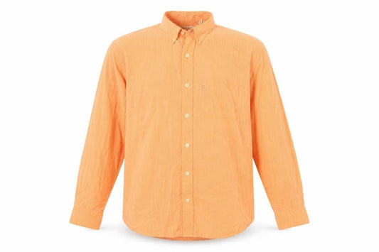 Heavy Construction Men’s Orange Check Cotton Button-Up Shirt XL