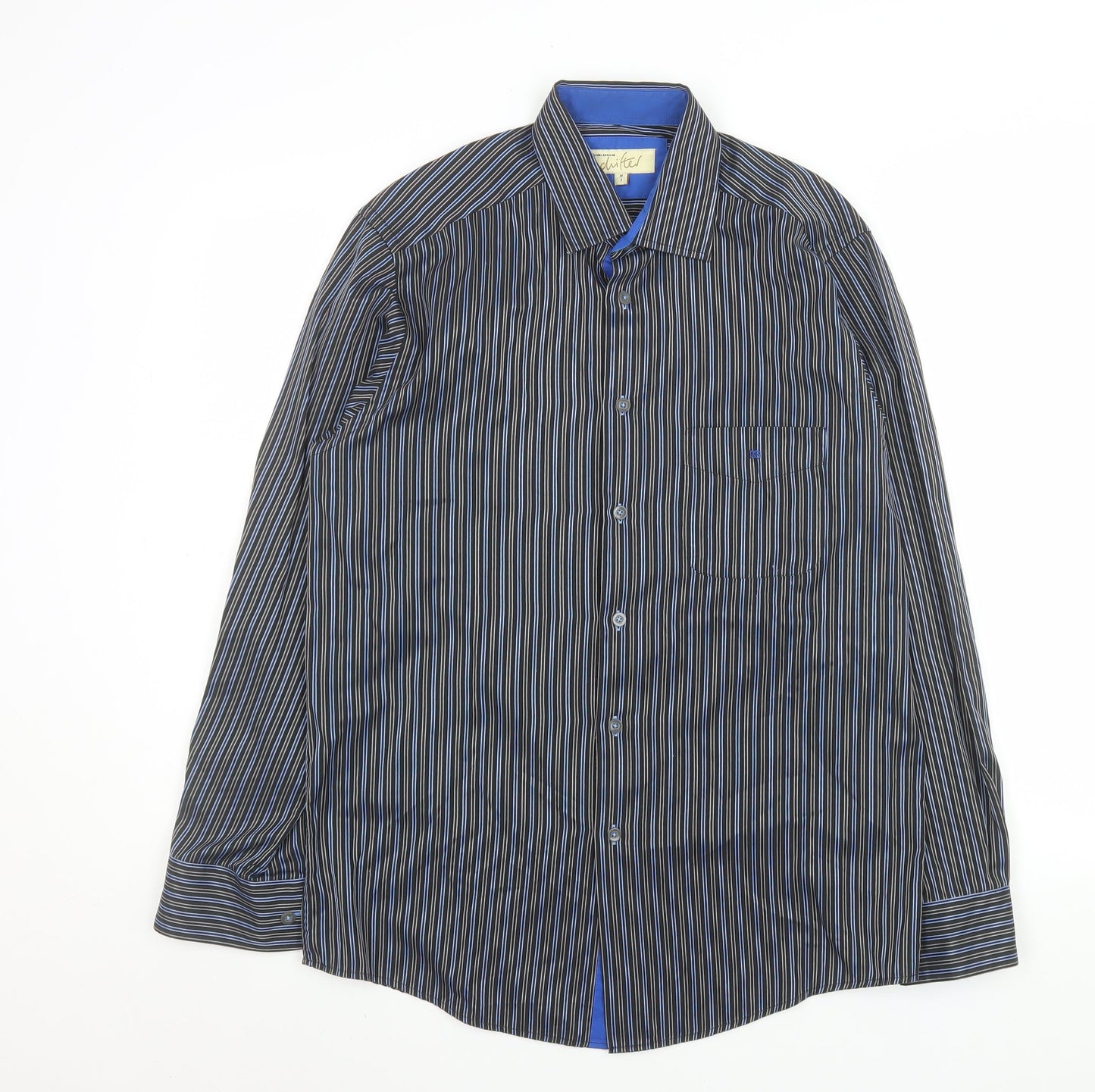 Daniel Grahame Men's Blue Striped Long Sleeve Button-Up Shirt Size M