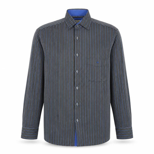 Daniel Grahame Men's Blue Striped Long Sleeve Button-Up Shirt Size M