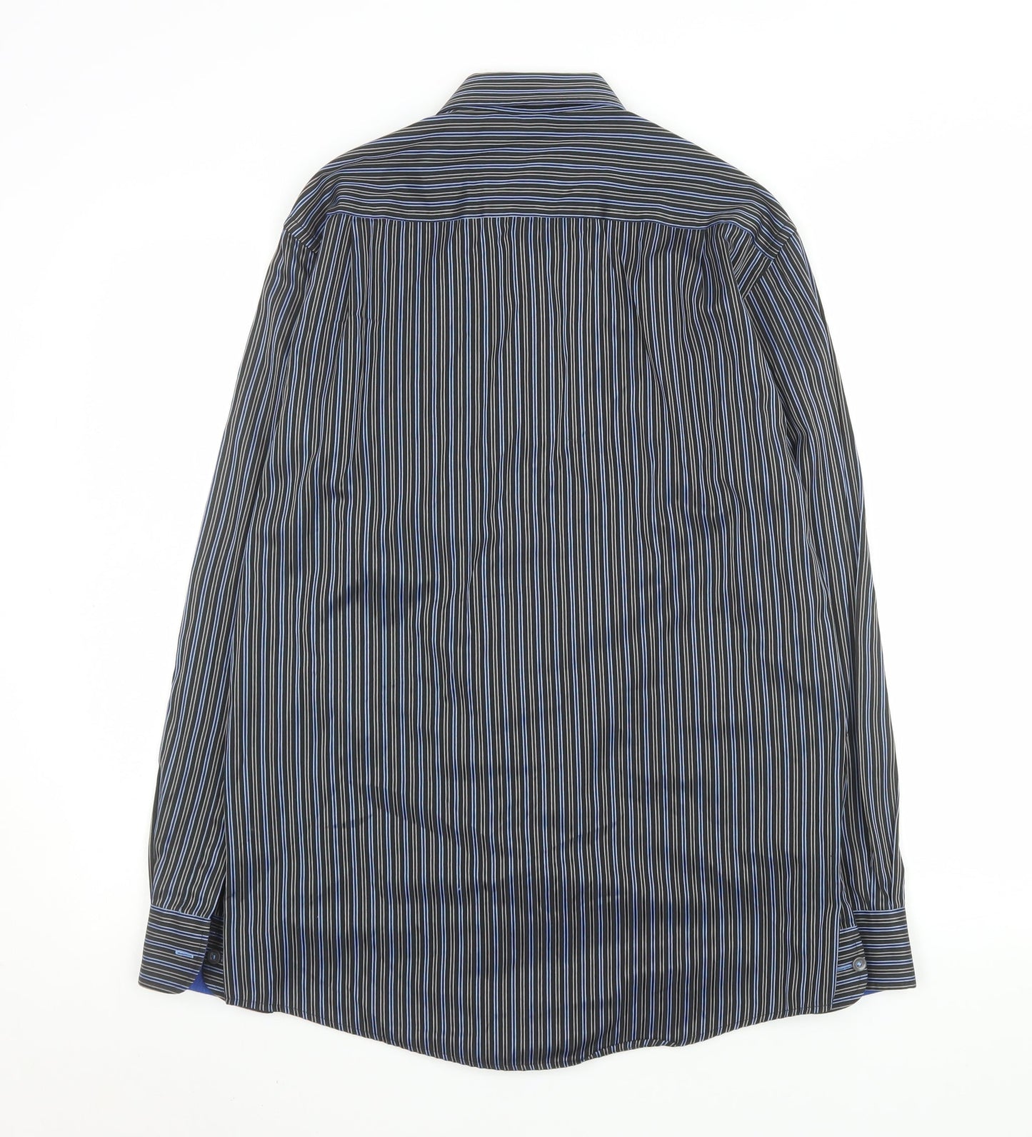 Daniel Grahame Men's Blue Striped Long Sleeve Button-Up Shirt Size M