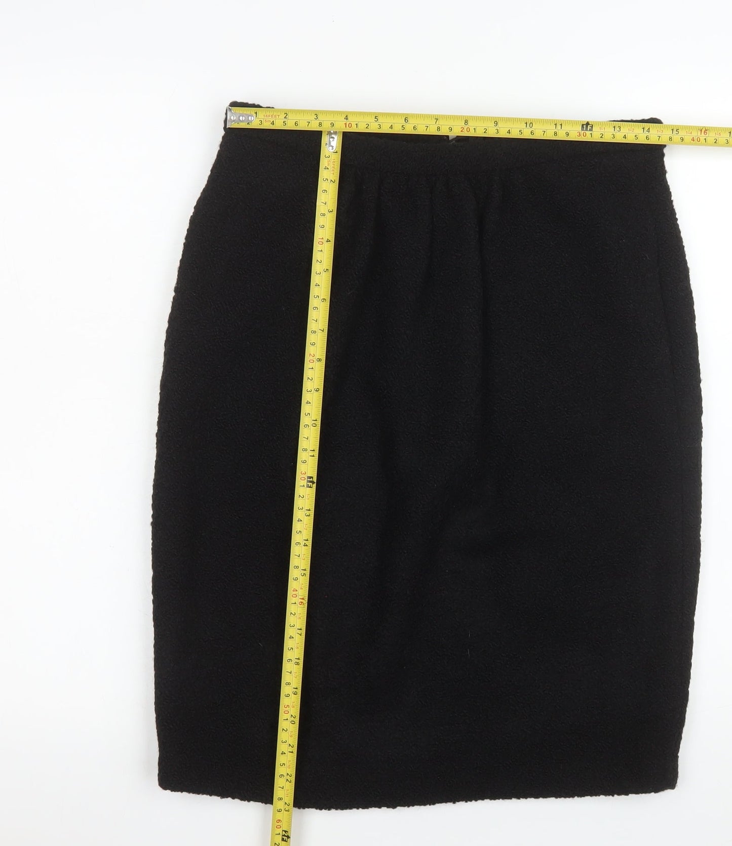 L.K. Bennett Women's Black Wool Pencil Skirt Size 12