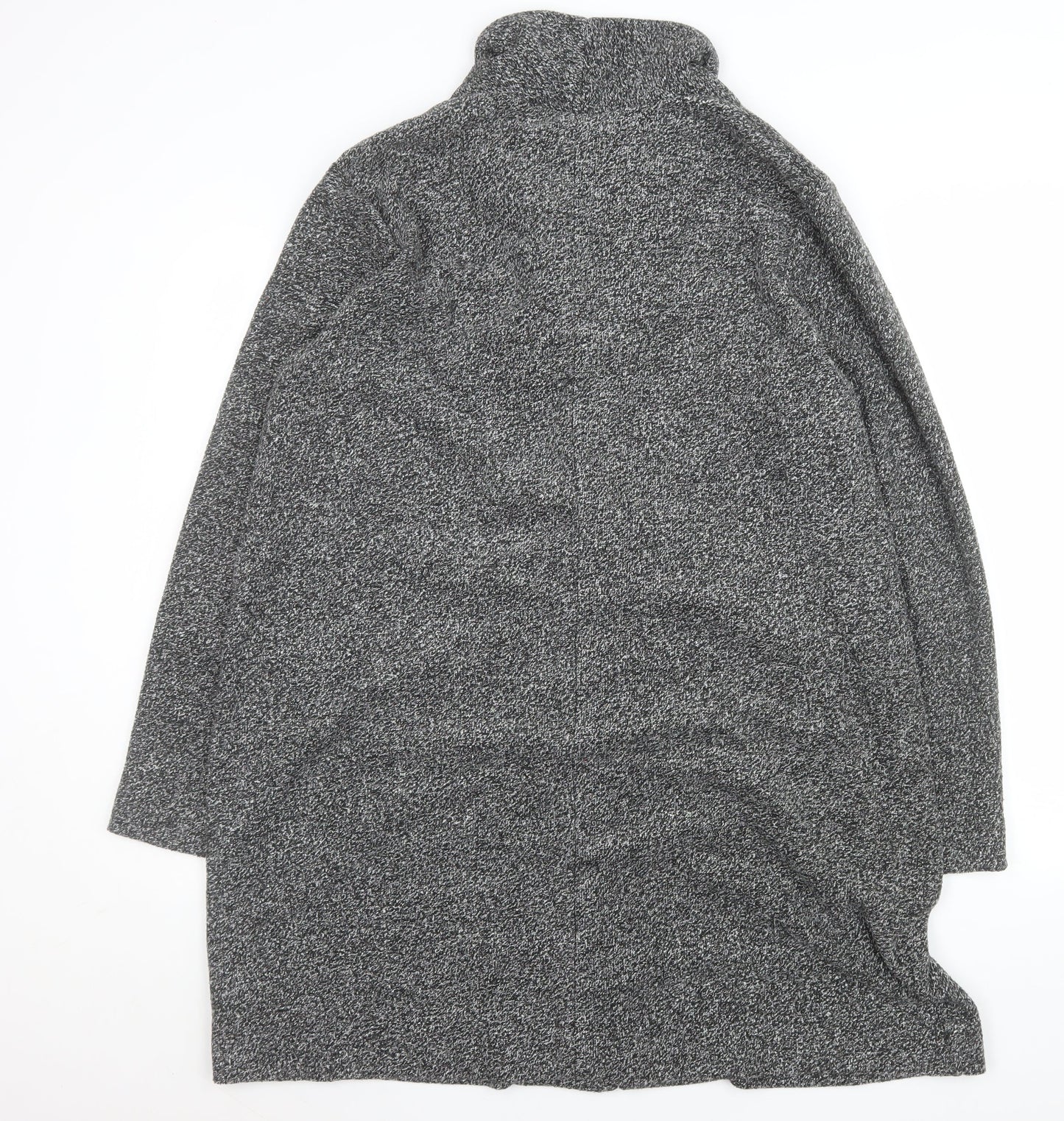 Next Women’s Grey Long Knit Overcoat Size 20 Classic Style