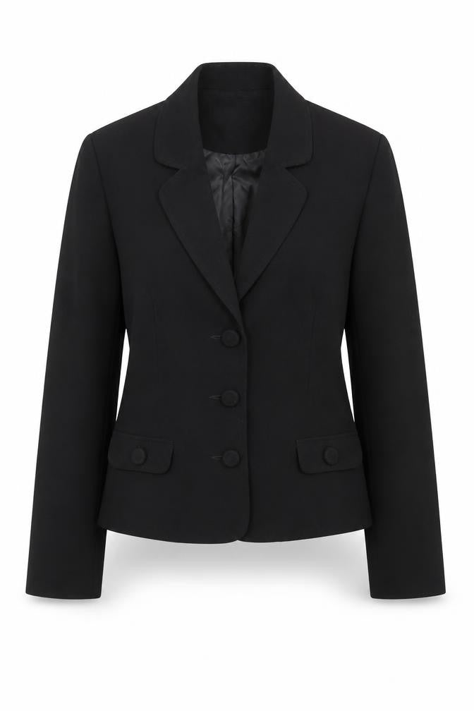 Office Girl Women's Black Size 12 Formal Suit Jacket Blazer Classic Workwear
