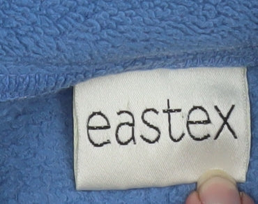 Eastex Men Blue Fleece Full Zip Jacket L Regular Fit Mid-Length
