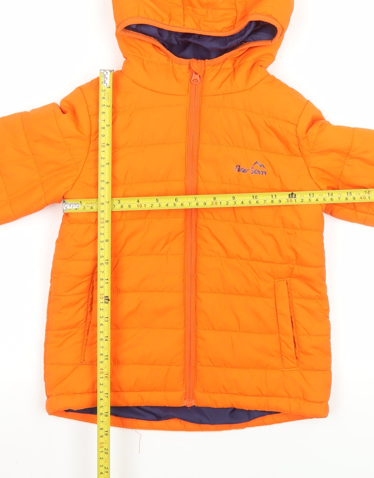 Peter Storm Boys Orange Hooded Puffer Jacket 5-6 Years Warm Waterproof Coat