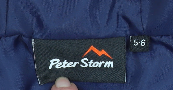 Peter Storm Boys Orange Hooded Puffer Jacket 5-6 Years Warm Waterproof Coat