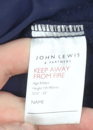John Lewis Boys Blue Waterproof Hooded Parka Coat 9-10 Years