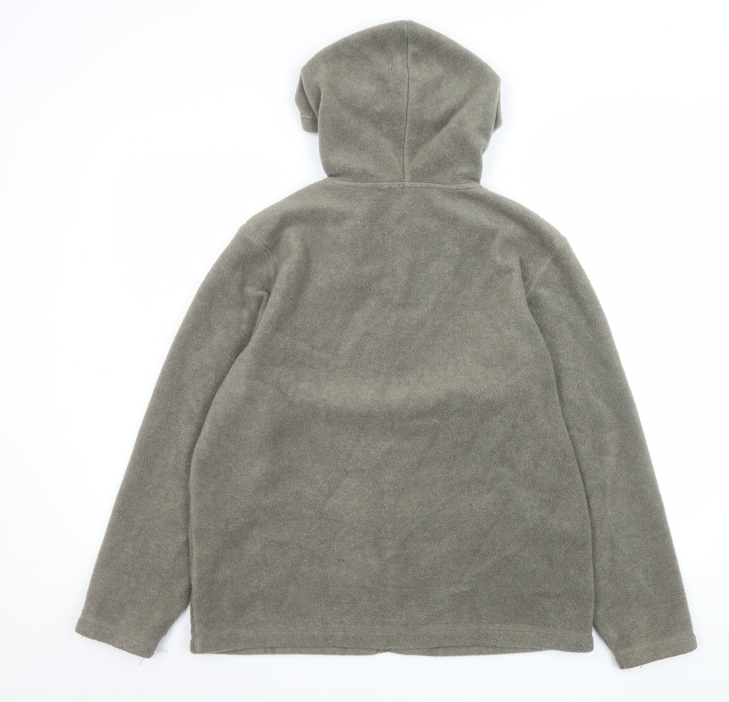 Bonmarché Men's Grey Hooded Fleece Jacket Size S Full Zip Casual