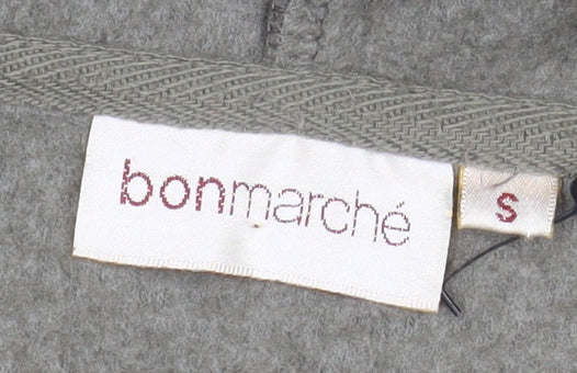 Bonmarché Men's Grey Hooded Fleece Jacket Size S Full Zip Casual