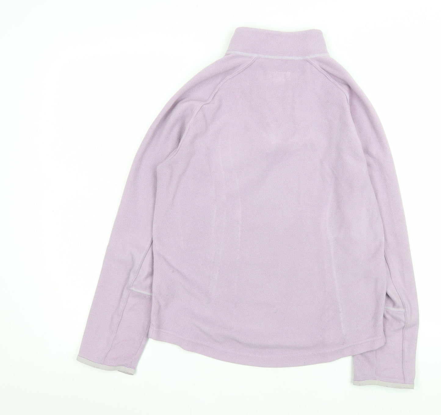 Quechua Women Lilac Fleece 1/2 Zip Pullover Sweatshirt Size 8 Regular