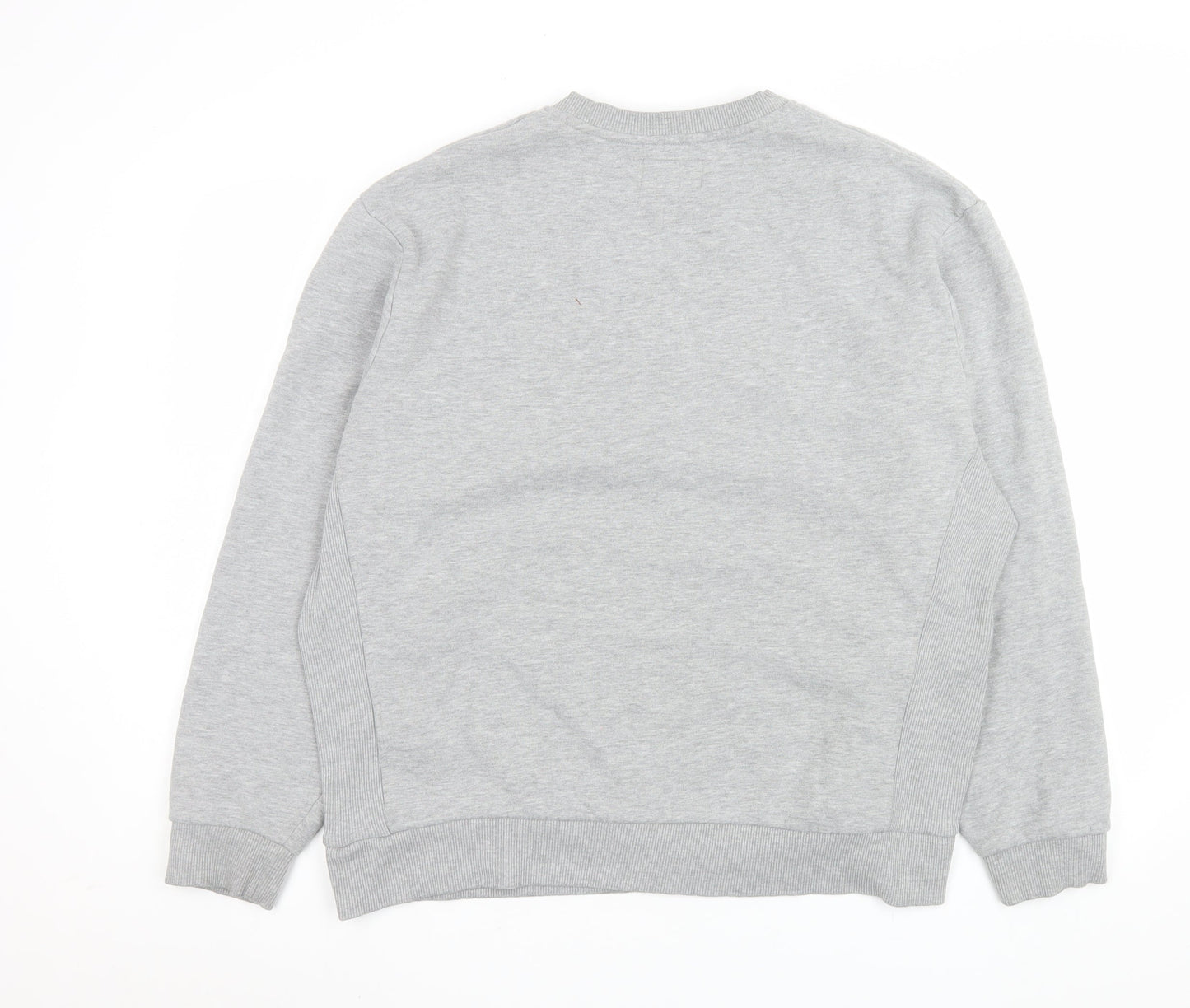 Superdry Womens Grey ATHL Graphic Pullover Sweatshirt UK 14