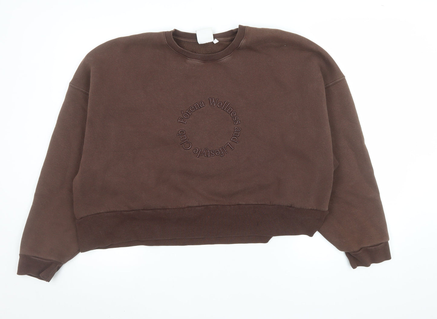 Forena Brown Crew Neck Women's Size 14 Pullover Sweatshirt
